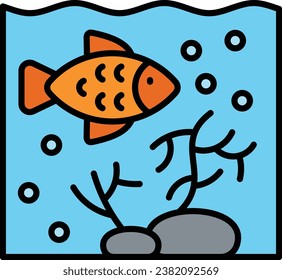 Ocean Floor vector icon. Can be used for printing, mobile and web applications.