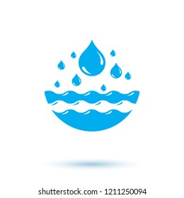 Ocean freshness theme vector logotype for use as marketing design symbol. Body cleansing concept.