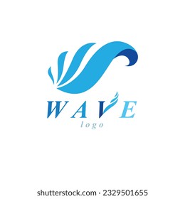 Ocean freshness theme vector symbol for use in mineral water advertising. Alternative medicine concept.