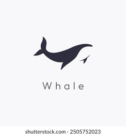 Ocean giant orca whale logo design with vector illustration editing.