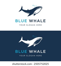 Ocean giant orca whale logo design with vector illustration editing.