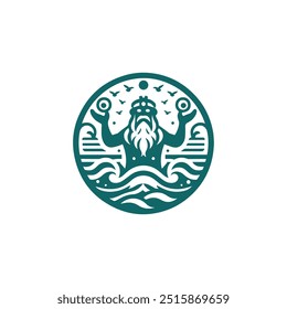 Ocean god logo for sale