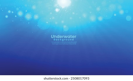 Ocean gradient color background art. Blue gradient color underwater art. Underwater blue gradient color abstract background design. Water background. 