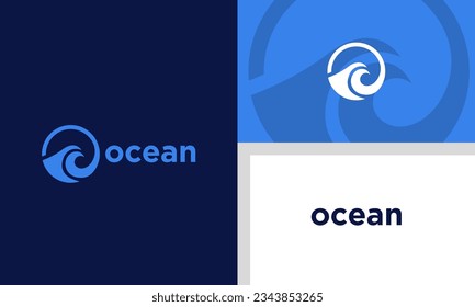 Ocean house, villa, resort logo design vector illustration.