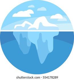 Ocean with ice mountain
