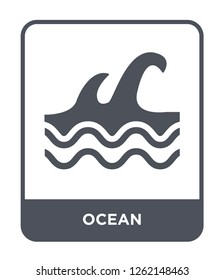 ocean icon vector on white background, ocean trendy filled icons from Summer collection, ocean simple element illustration