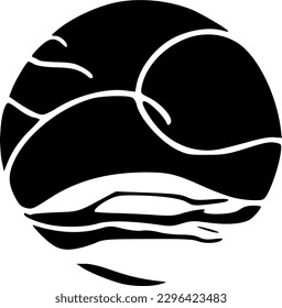 ocean icon vector symbol design illustration