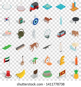 Ocean icons set. Isometric style of 36 ocean vector icons for web for any design
