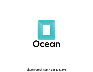 Ocean- Initial Modern O letter logo design template
