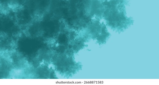 Océano inspirado arte digital teal nublado de ensueño