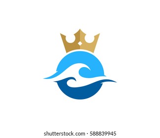 Ocean King Logo Design Element