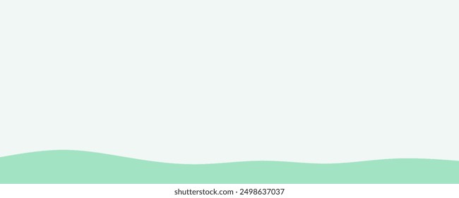 ocean layer green wave vector art with a light gray one layer background illustration.