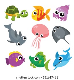 ocean life character design