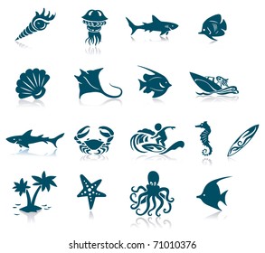 Ocean Life Icon Set