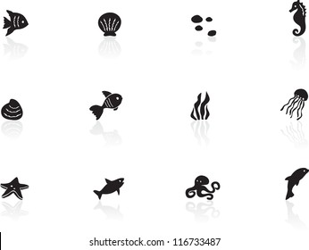 Ocean life icons