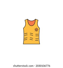 Ocean life jacket icon vector