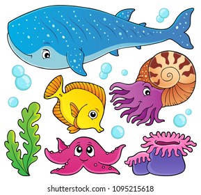 Ocean life theme set 1 - eps10 vector illustration.