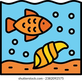 Ocean Life vector icon. Can be used for printing, mobile and web applications.