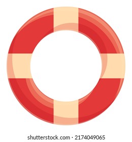 Ocean lifebuoy icon cartoon vector. Water sea. Kit swimming