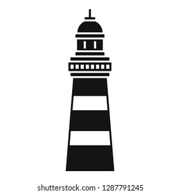 Ocean lighthouse icon. Simple illustration of ocean lighthouse vector icon for web design isolated on white background