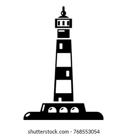 Ocean lighthouse icon. Simple illustration of ocean lighthouse vector icon for web