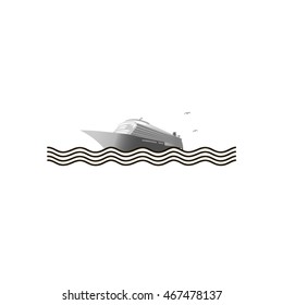  ocean liner among the high waves