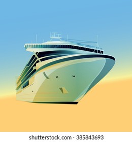 Ocean Liner Illustration