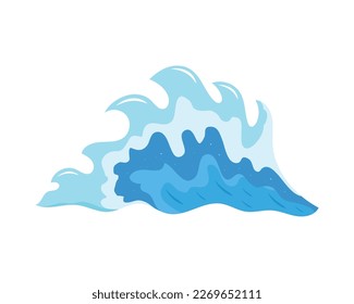 Ozean-kleine Welle einzeln Symbol