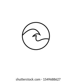 ocean logo design. the concept of the ocean logo. abstract ocean logo.