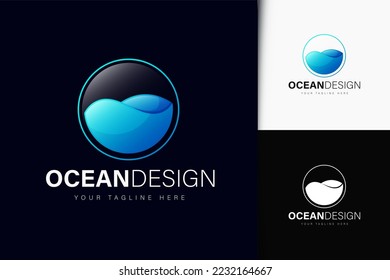 Ocean logo design with gradient