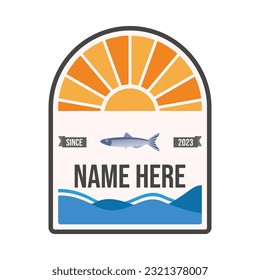 Ocean logo design with retro or vintage designs that are suitable for you to use as stickers on helmets, vehicles, or as community logos.