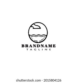 ocean logo icon design template modern vector illustration
