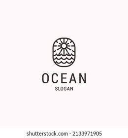 Ocean logo icon design template