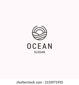 Ocean logo icon design template