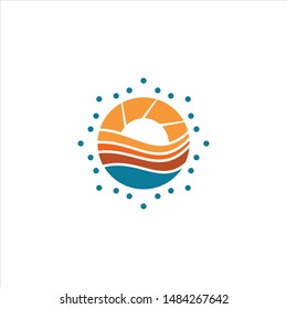 ocean logo modern abstract vibrant color vector. Nature design template. sea or wave icon inspiration