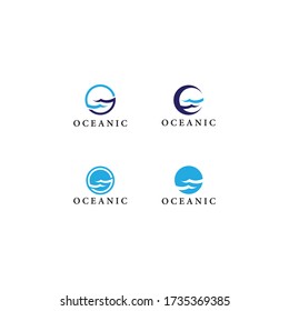 Ocean logo vector icon design