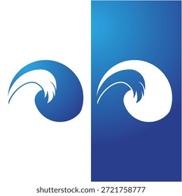 Ilustración del icono del Vector del logotipo del océano. logotipo para la naturaleza, la comunidad, las empresas de viajes, los centros turísticos y el medio ambiente