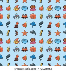 Ocean and Marine icons set,eps10
