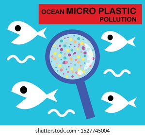 ocean micro plastic pollution concept.