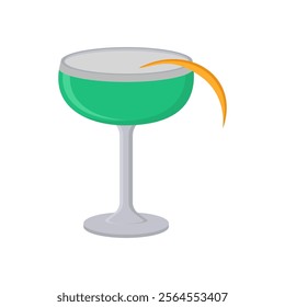 Ocean Mist, Cocktails Vector illustration, Isolated