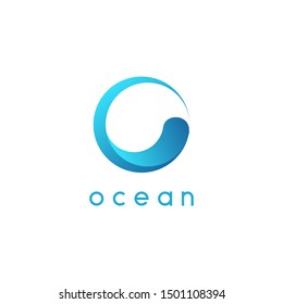 ocean modern logo vector illustration