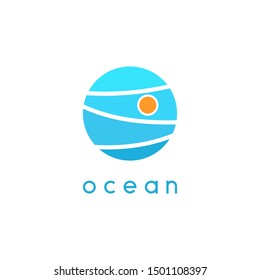 ocean modern logo vector illustration