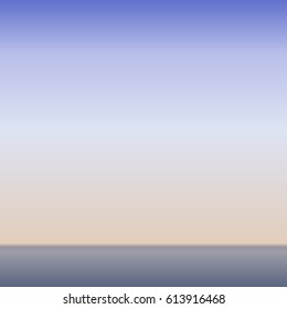 ocean morning horizon vector background in pale tones