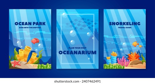 Ocean Park Banners Showcase Mesmerizing Underwater World. Vibrant Aquatic Life, Captivating Displays Of Marine Wonders