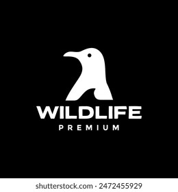 ocean penguin adorable animal modern logo design vector