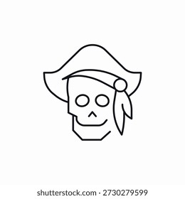 Vector de signo de icono de pirata oceánico