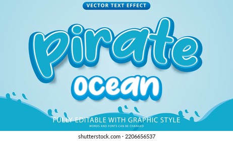 Ocean Pirate Text Effect Editable With Graphic Style