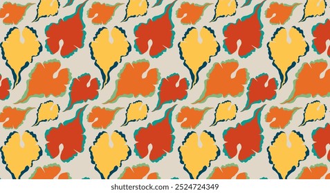 Patrón sin fisuras de las plantas oceánicas. Fondo boho pastel en minimalista. Traje para presentación, fondos, Fondos de pantalla, textiles y moda.