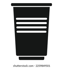 Icono de taza de plástico oceánico simple vector. Reciclaje ecológico. Composta de desechos