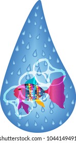 Ocean Plastic - fish in teardrop